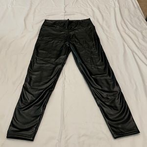Black vegan leather